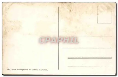 Beatus Höhlen am Thunersee — eremitério de monges — Fotografia R. Gabler, Interlaken, n° 1080 — Verso