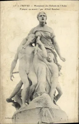 Stara pocztówka Troyes Monument Des Enfants de L'Aube