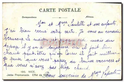 Promenada w Nicei — Efekt nocy — Jetée Promenade, n°150 — Rewers
