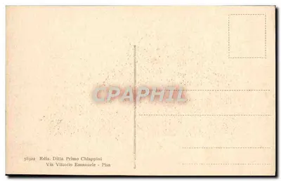 Pisa - Camposanto - Galleria Ovest — widok wnętrza zachodniej galerii z rzeźbami i freskami — wydawca Ditta Primo Chlappini, nr 58922 — Rewers