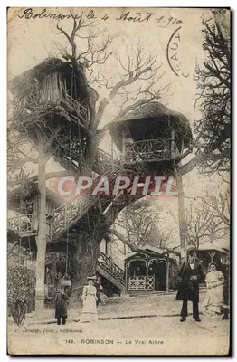 Bilhete postal antigo Robinson Le Vrai Albre