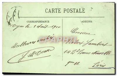 Stara pocztówka Dijon La Place Darcy — Rewers