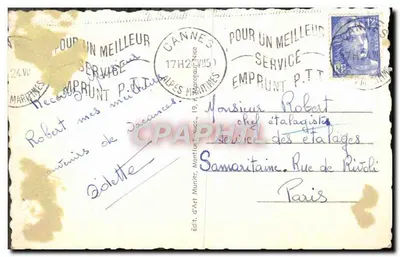 Menton — Ogólny widok z Cap Martin — Wydawnictwo Art, nr 255 — Rewers