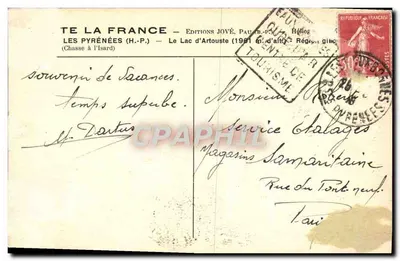 Jezioro Artouste — Pireneje — Wydawnictwo Jové, Paul-B.P. — Rewers