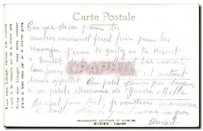 Limoges — Seus Monumentos — Fotografia Artística Au Daomuss, Limoges — Verso