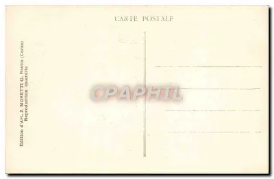 Ajaccio (Córsega) - Casa de Napoleão 1º — J. Moretti, n° 5135 — Verso
