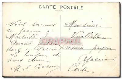 Marseille — N.-D. de la Garde à travers les Pins — EL. — Verso