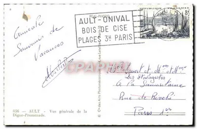 Ault - Vista general de la Digue-Promenade — Cie des Arts Photomécanique, n°856 — Reverso