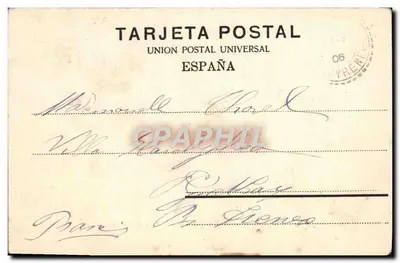 Bilbao — Salão de Recepções do Município — União Postal Universal — Verso