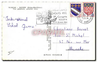 Rouen — Ogólny widok — Wydawnictwo La Cigogne — Rewers
