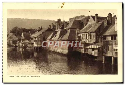 Bilhete postal antigo La Loue em Ornans