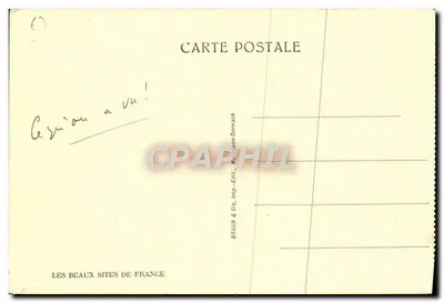 Bilhete postal antigo La Loue em Ornans — Verso