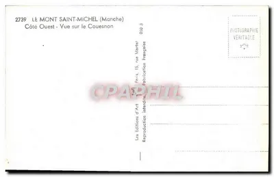 O Monte Santo-Mihiel — Lado Oeste - Vista sobre o Couesnon — Les Éditions d'Art, Paris — Verso