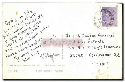 Horsham — widok panoramiczny — Carfax i Bandstand, The Rose Garden, The Lake, North Street — wydawca PLC3596 — Rewers