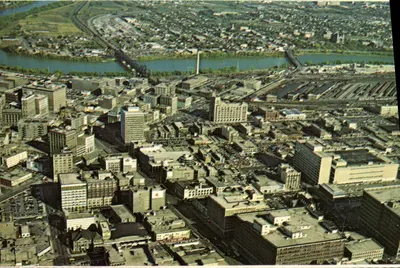 Vista aérea do centro da cidade de Winnipeg — Manitoba, Canadá — editor Dardbury & Company, n° P76699