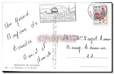 Lourdes — Basílica y cueva — Edición YAN — Reverso