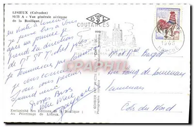 Basílica do Sagrado Coração de Lisieux — vista aérea — Éditions de la Basilique — Verso