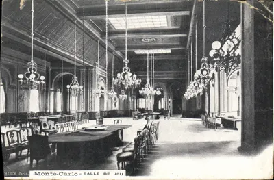 Stara pocztówka Monte Carlo Sala Gier