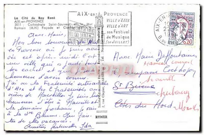 Aix-en-Provence — Katedra Świętego Zbawiciela i Dzwon — Wydawnictwo Chemins Bretons — Rewers