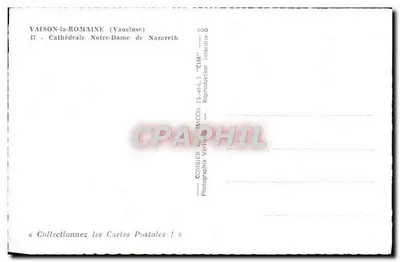 Vaison-la-Romaine — Katedra Najświętszej Maryi Panny z Nazaretu — Combier (S.-et-L.) — Rewers