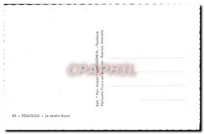 Toulouse — El Jardín Real — editor LABOUCHE — Reverso