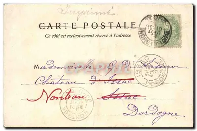 Bilhete postal antigo Marmoutier Vista da Levee — Verso