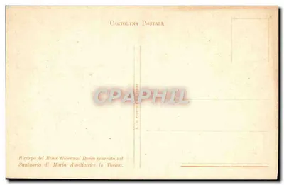 Corpo do Beato Giovanni Bosco — Santuário de Maria Auxiliadora em Turim — Carta Postal — Verso