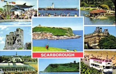 Scarborough — vista panorâmica — A Dennis Postcard S.0208