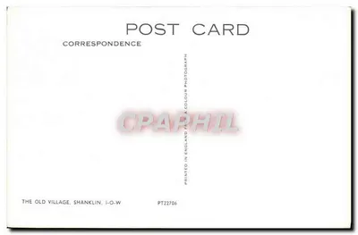 The Old Village — Shanklin — imprimé sur la carte par CPAPHIL, n° PT22706 — Verso