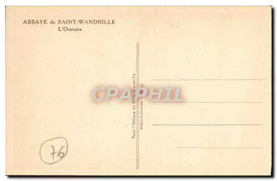 Abadia de Saint-Wandrille — A Oratória — editor Hélio-Lorraine, n°76 — Verso