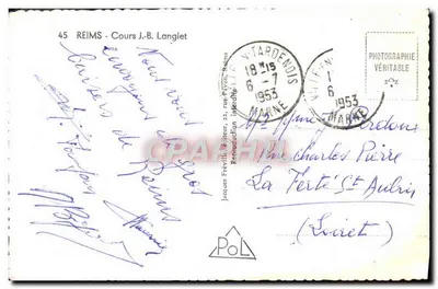 Reims — Cours J.-B. Langlet — wydawca Jacques Fréville, n°45 — Rewers