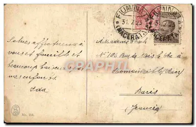 Luftbild von Filumena — Verlag Nr. 214 — Rückseite