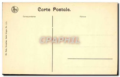 Bruges — Interior do Béguinagem — Ed. Nels, Bruxelas, Série No. 110 — Verso