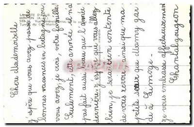 Ogólny widok z Cap-Martin — Côte d'Azur — wydawca Graphiphil — Rewers