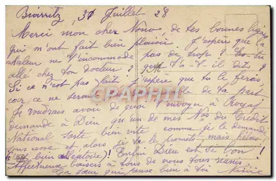 Biarritz - O Rocher da Virgem — Protótipo Ladouche Frères Tolosan, n°1205 — Verso