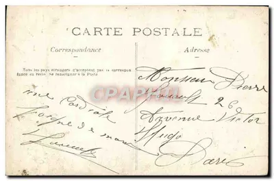 CARTE PHOTO Homem Camponês — Verso