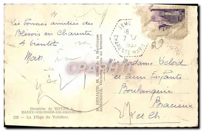 De Strand van Vallières — panoramische weergave — Tito — Achterkant