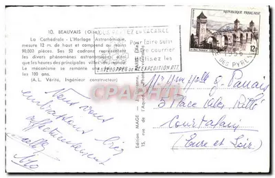 Beauvais - La Cattedrale - L'Orologio Astronomico — Edizione MAGE, n°10 — Verso