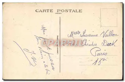Stara pocztówka Granville Le Normandy Hotel Et La Plage — Rewers
