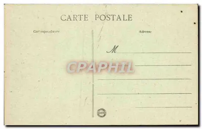 Stara pocztówka Sens La Caserne Gemeau i Portait du General Militaria — Rewers