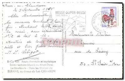 Górska droga — Bessé-sur-Besse — wydawnictwo L'AUVERGNE — Rewers