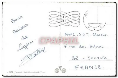 Leysin — vista invernal — Photoglob Wehrli S.A., Zurique / Vevey, n° 8874 — Verso