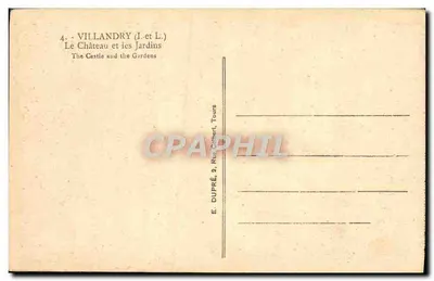 Villandry (Loir-et-Cher) — Il Castello e i Giardini — E. DUPRÉ, Tours — Verso