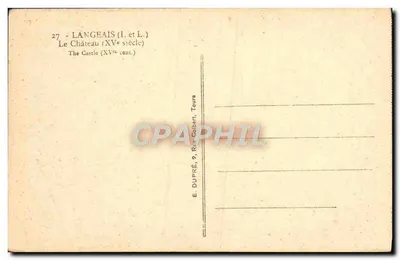 Kasteel van Langeais — 15e eeuw — E. DUPRÉ, Tours — Achterkant
