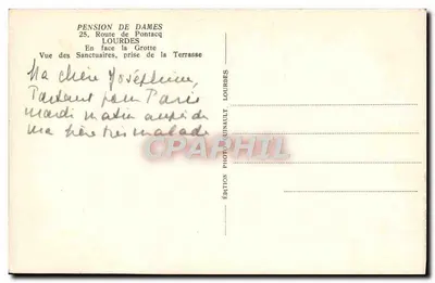 Lourdes — Widok świątyń z tarasu — Wydawnictwo Foto Quault, Lourdes — Rewers