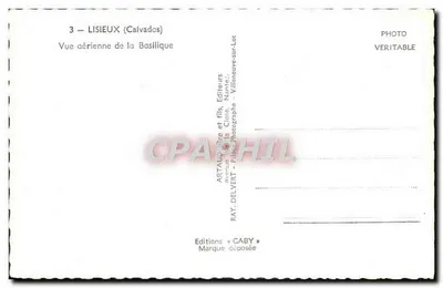 Lisieux (Calvados) — Widok z lotu nad Bazyliką — Wydawnictwo Gaby — Rewers