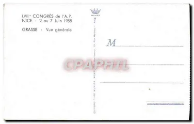 Grasse (A.M.) — Widok ogólny — Wydawnictwo Art Munier, Nice — Rewers