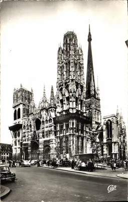 A Catedral de Rouen — vista da fachada e da torre — editada por Cap