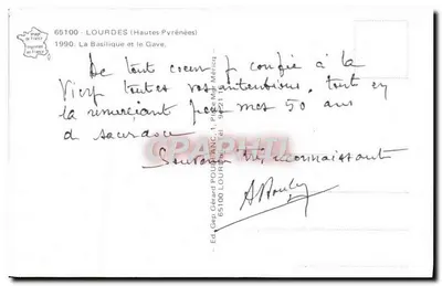 Lourdes — Bazylika i Gave — Wyd. Gep Gérard POURANC 1, 65100 Lourdes — Rewers