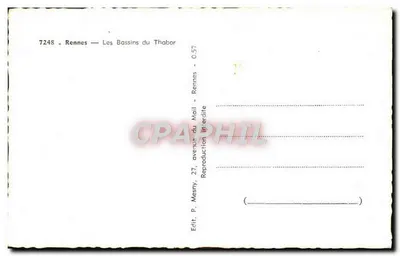 Rennes — Baseny Thabor — Edit. P. Mesny, 27, avenue du Mail — Rewers